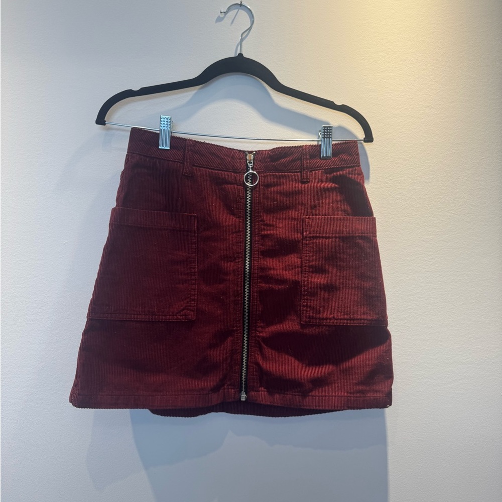 Topshop Purple A-line Cargo Mini Skirt Cocktail